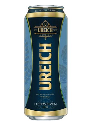 Пиво Ureich Hefeweizen Hell 5.2% 0.5 л ж/б Німеччина 10559 фото