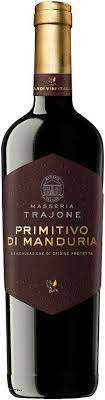 Вино Masseria Trajone Primitivo di Manduria DOP червоне сухе 14% 0.75л Італія 101181 фото