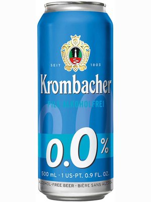 Пиво Krombacher Pils світле фільтроване 0% 0.5 л з/б 1080417 фото