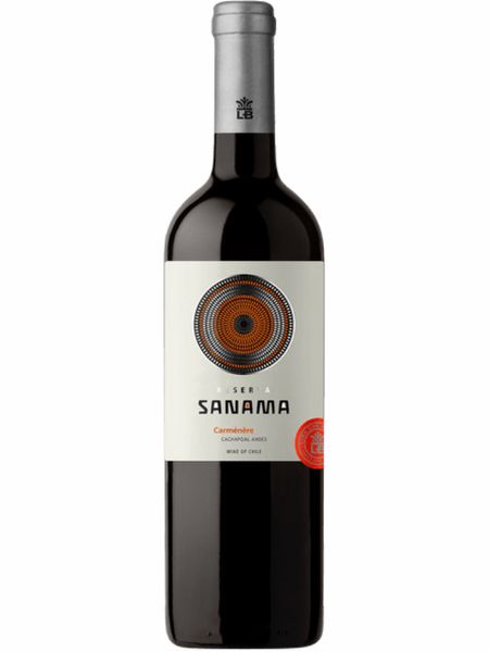 Вино Sanama Reserva Carmenere червоне сухе 13.5% 0.75л Чилі 100366 фото