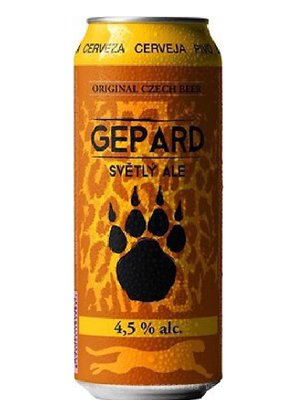 Пиво світле Gepard 4.5% 0.5л ж/б Чехія 12181 фото